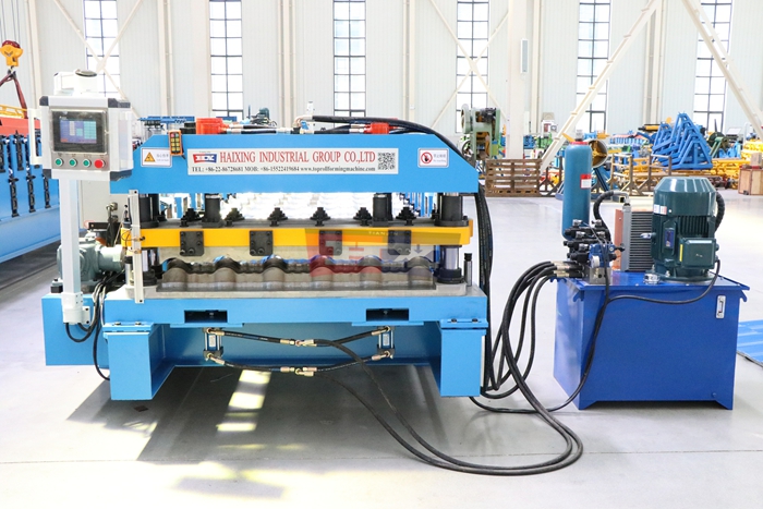 Haixing high speed roof tile making machine for customized decorative steel roofing sheet production