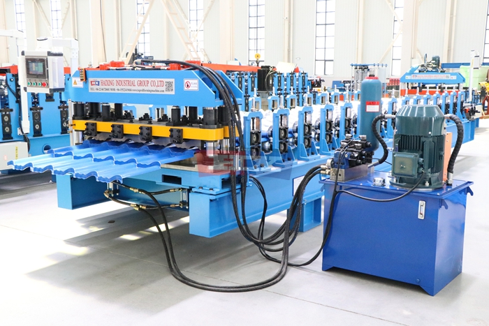 Haixing customized high speed metal roof tile machine for decorative galvanized steel roofing profiles