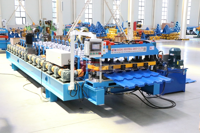 Haixing gearbox driven high speed roof tile making equipment for metal roofing production