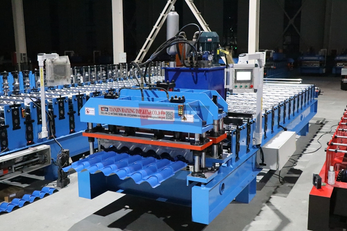 Haixing metal roof tile molding machine for customized glazed steel roofing profiles