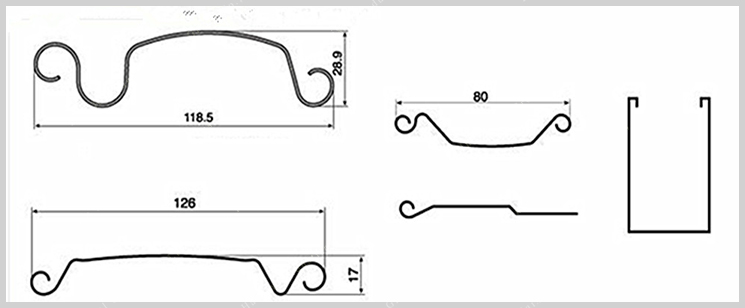 Roller shutter door slat machine shutter door drawing