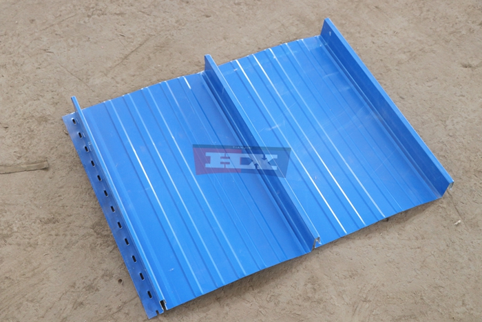 Haixing snap lock standing seam roofing machine for interlocking metal roof profiles