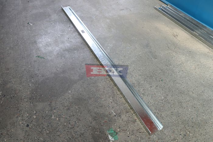 Finished galvanized steel stud channel profile for drywall construction