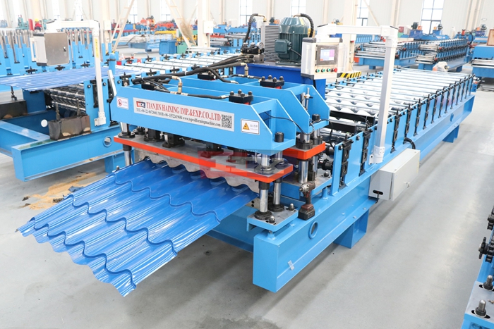 Haixing steel tile roll forming machine for decorative metal roofing production