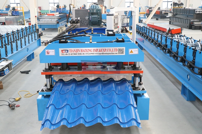 Haixing tile forming machine for decorative metal roofing tile production