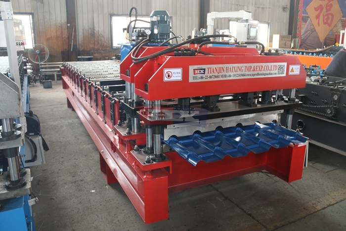 Haixing steel tile roll forming machine for residential metal roofing materials