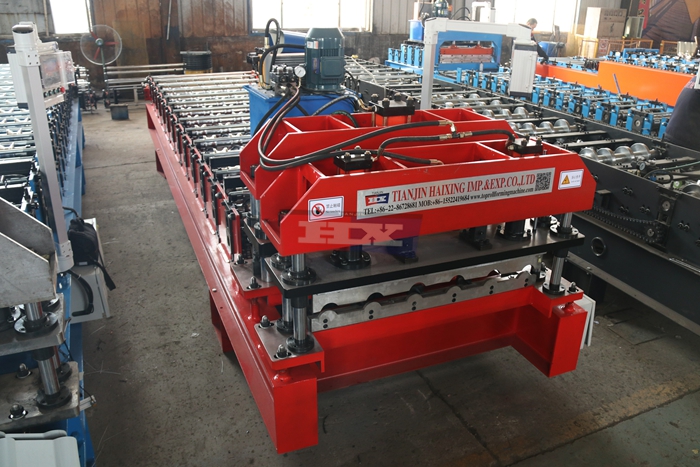 Haixing metal glazed tile forming machine for stepped steel roofing sheets