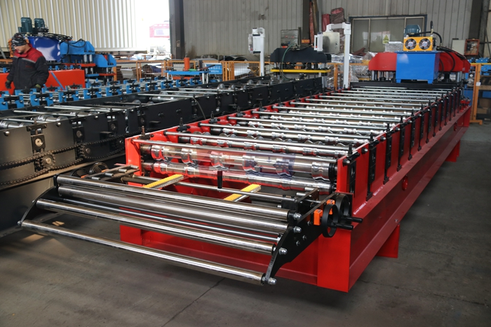 Haixing metal roof tile forming machine for stepped roofing sheet manufacturing