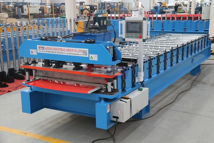 Haixing steel wall cladding forming machine with progressive roll forming stations