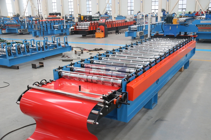 Haixing metal wall sheet forming machine with continuous cold roll forming rollers