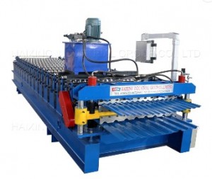Automatic colorful aluminium double layer roof panel roll forming machine